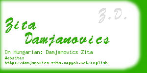 zita damjanovics business card